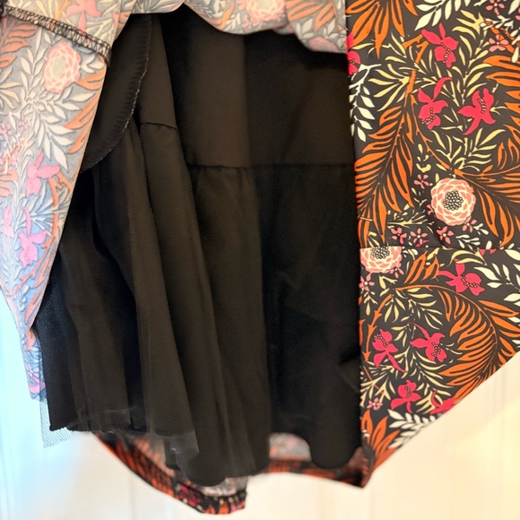 Anthropologie Weston Floral Sleeveless Dress with Navy Lace Top - Picture 4 of 4